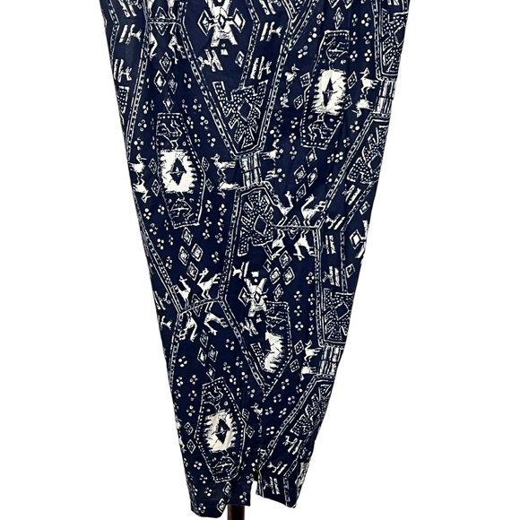 Carole Little size 20W blue & white pants elastic waist Geo print Aztec - Picture 13 of 13